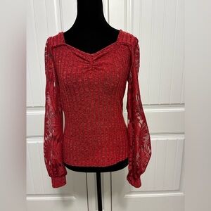 SHEIN Vibrant Red Knit Top